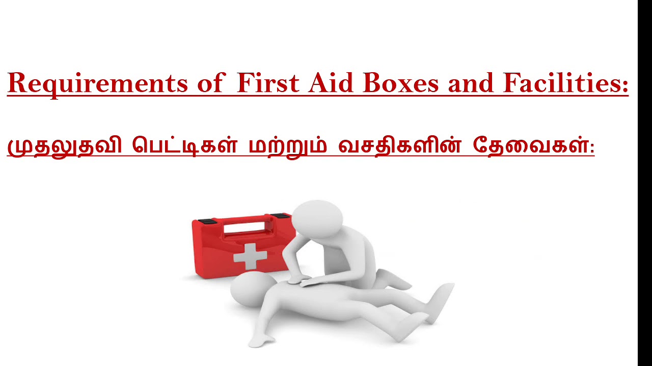 Requirements of First Aid Boxes and Facilities Lecture by Y.Franklin B