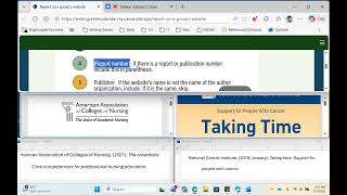 Report by a Group - APA Reference Walkthrough