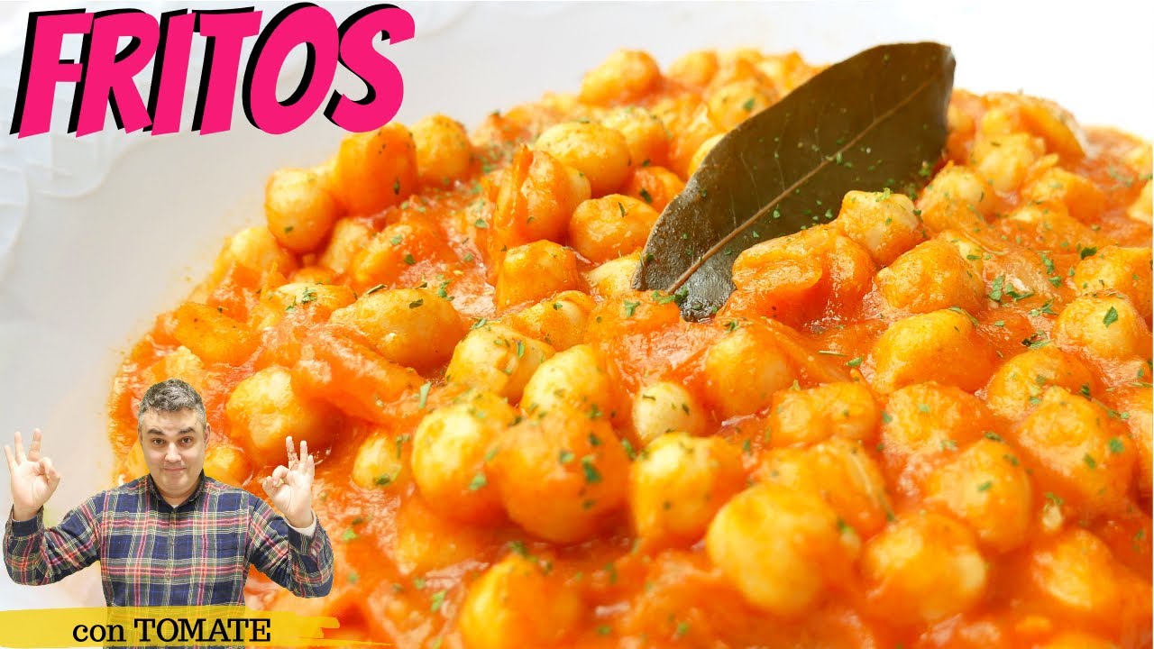 FRITOS con TOMATE 🍲😍 los GARBANZOS mas saludables  y fáciles (sin carne)