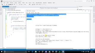 Windows Application tutorial using c#:Part 1:Uploading a File and store it in db