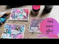 Artist trading cards with snow effect-  December Songs Hop 2020