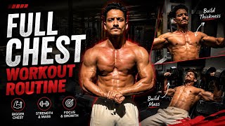 FULL CHEST WORKOUT ROUTINE 🔥 | Build Bigger Chest Fast 💪 Diptayan Fitness