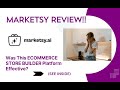 Marketsy REVIEW- Was This ECOMMERCE STORE BUILDER Platform Effective? See(View Before use)