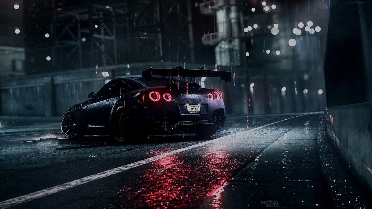 Nissan Gt R Night Rain Desktop Live Wallpaper Youtube