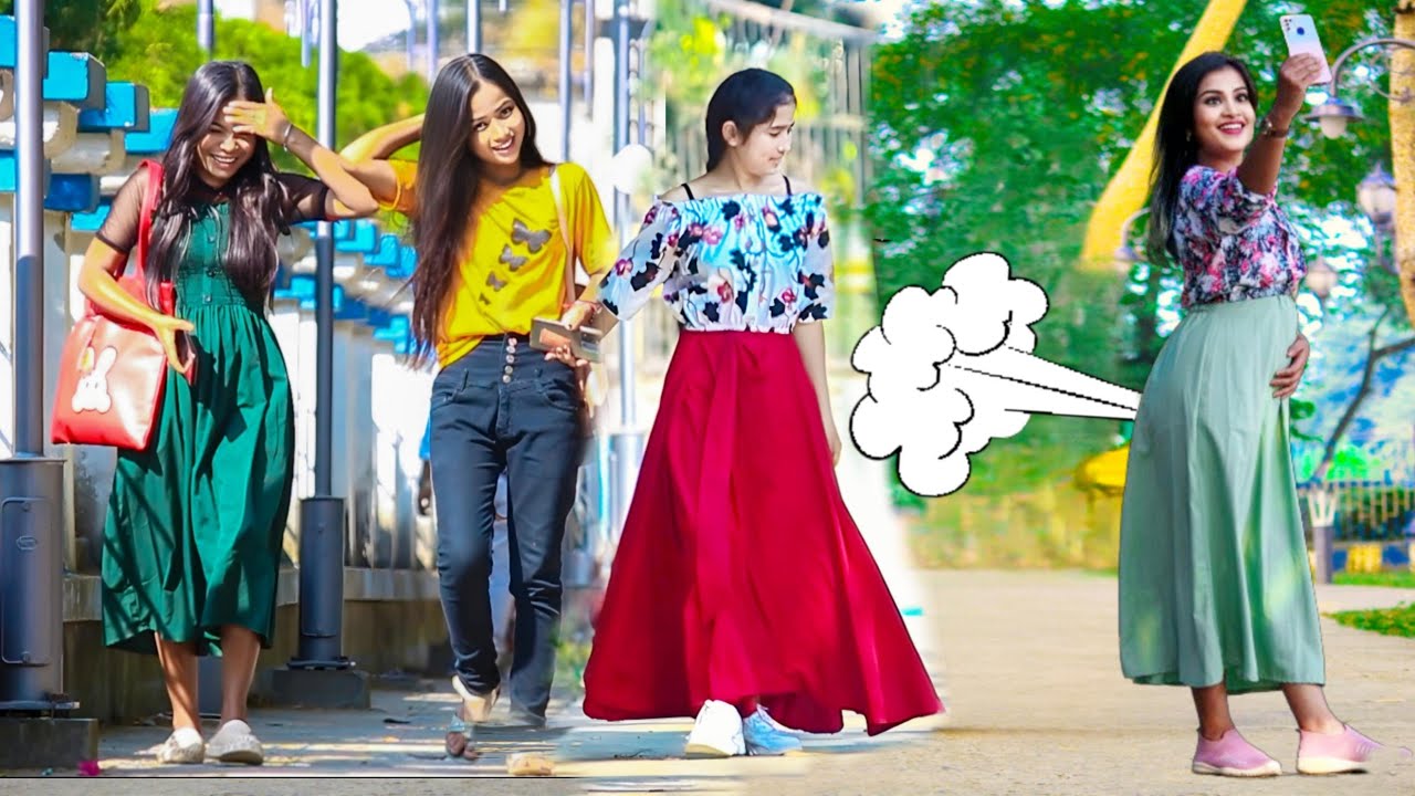 Funny FART Prank on Public Part-64 😂!N2o Shreya