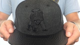 Patriots 'THROWBACK LEATHER-MATCH SNAPBACK' Black Hat by New Era