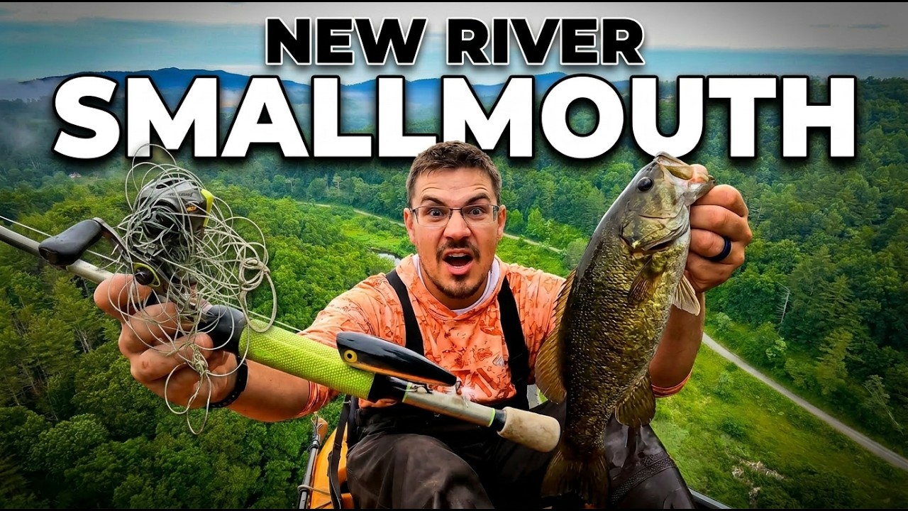 Kayak Fishing The New River. For Smallmouth Bass!!