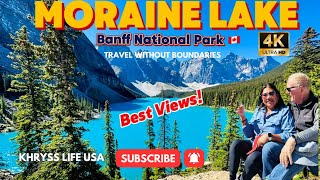 BEST VIEWS OF MORAINE LAKE: BANFF NATIONAL PARK @khrysslife 