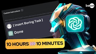 Top 8 ChatGPT Productivity Tips for you to Save Hours Daily🚀 | Be10x