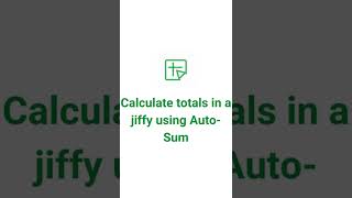 Calculate totals in a jiffy using auto-sum | #zohosheet | #shorts