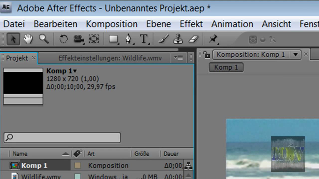 Adobe After Effects CS4 Quicktipp ,,volle Auflösung" 720p - YouTube