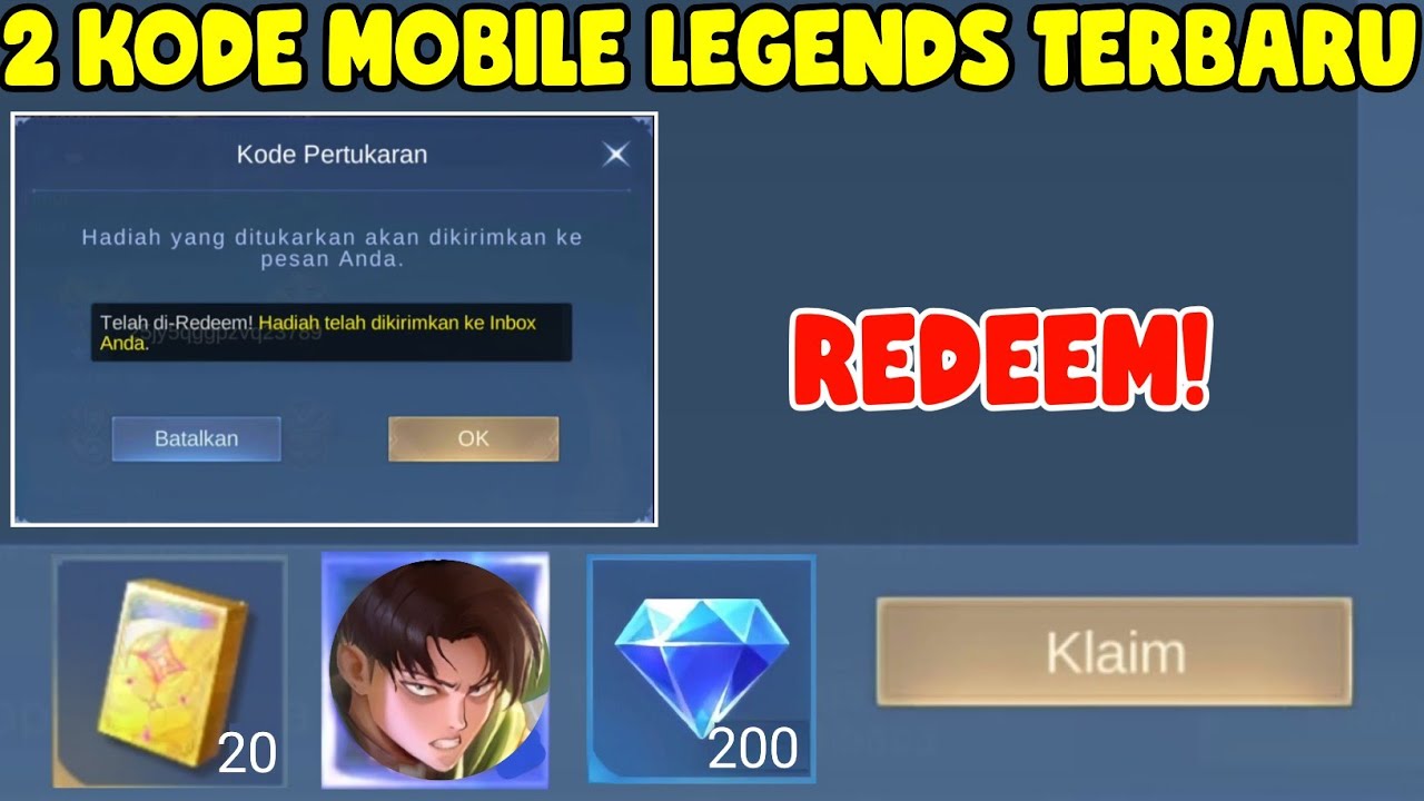2 KODE REDEEM MOBILE LEGENDS TERBARU | KODE REDEEM ML HARI INI DESEMBER ...