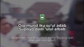 SIFATE MURID INGKANG BAGUS ,, ASYIQOL MUSTHOFA PEKALONGAN .