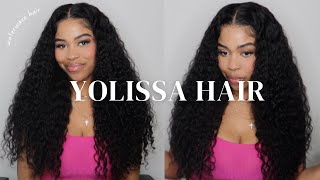 So Perfect😍 Straight Out Of Box! Water Wave Wig Install | Pre Plucked+Bleached ft. Yolissa Hair