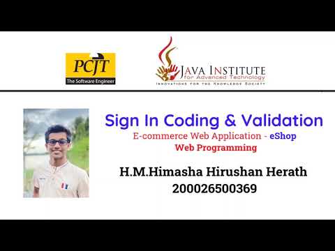 Web Project Task 03 | 1st Year | Semester 01 | Java Institute |Himasha Hirushan Herath