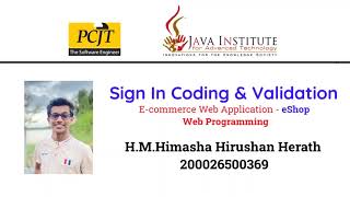 Web Project Task 03 | 1st Year | Semester 01 | Java Institute |Himasha Hirushan Herath