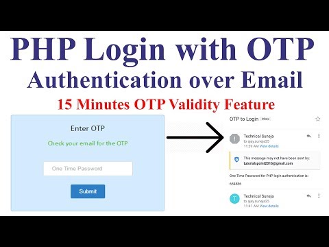 PHP Login with OTP Authentication over Email | 15 Minutes OTP Validity Feature ??