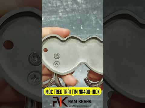 M&oacute;c Treo Tường H&igrave;nh Dạng Tr&aacute;i Tim Đ&ocirc;i NK490-INOX