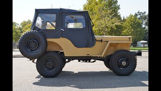 1948 Willys CJ-2A Complete Restoration 800 Miles Walk-around Video