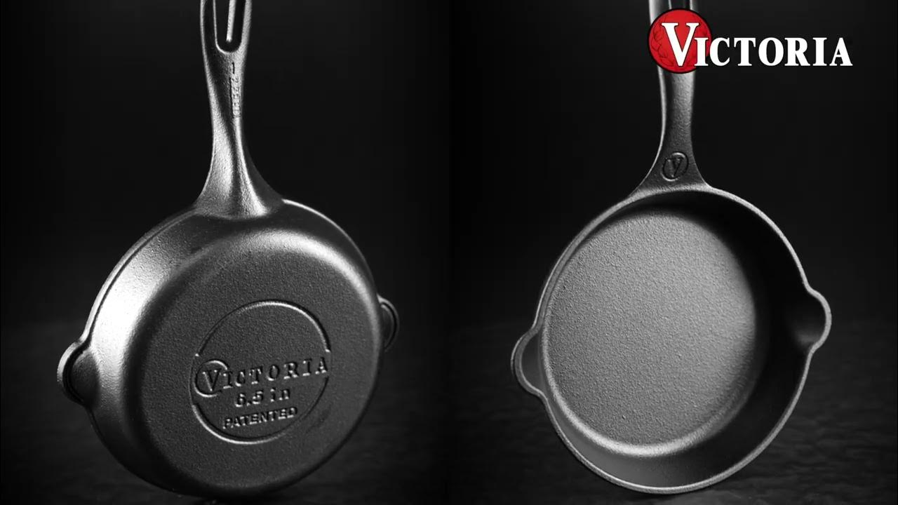 Victoria 6.5 Inch Mini Cast Iron Skillet. Small Frying Pan