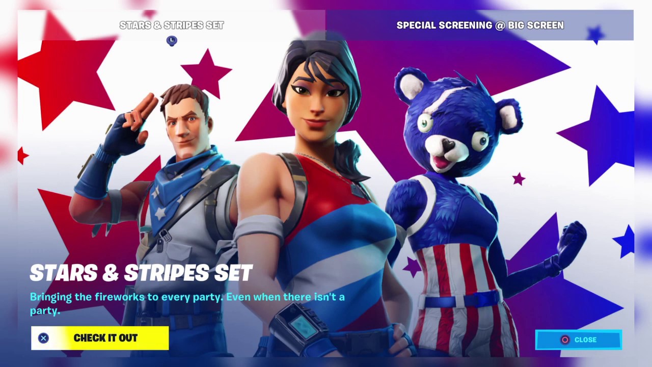 Fortnite Happy 4th of July win as Captain America YouTube