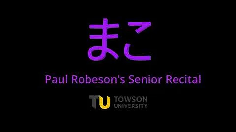 Paul "Mako" Robeson's Senior Percussion Recital