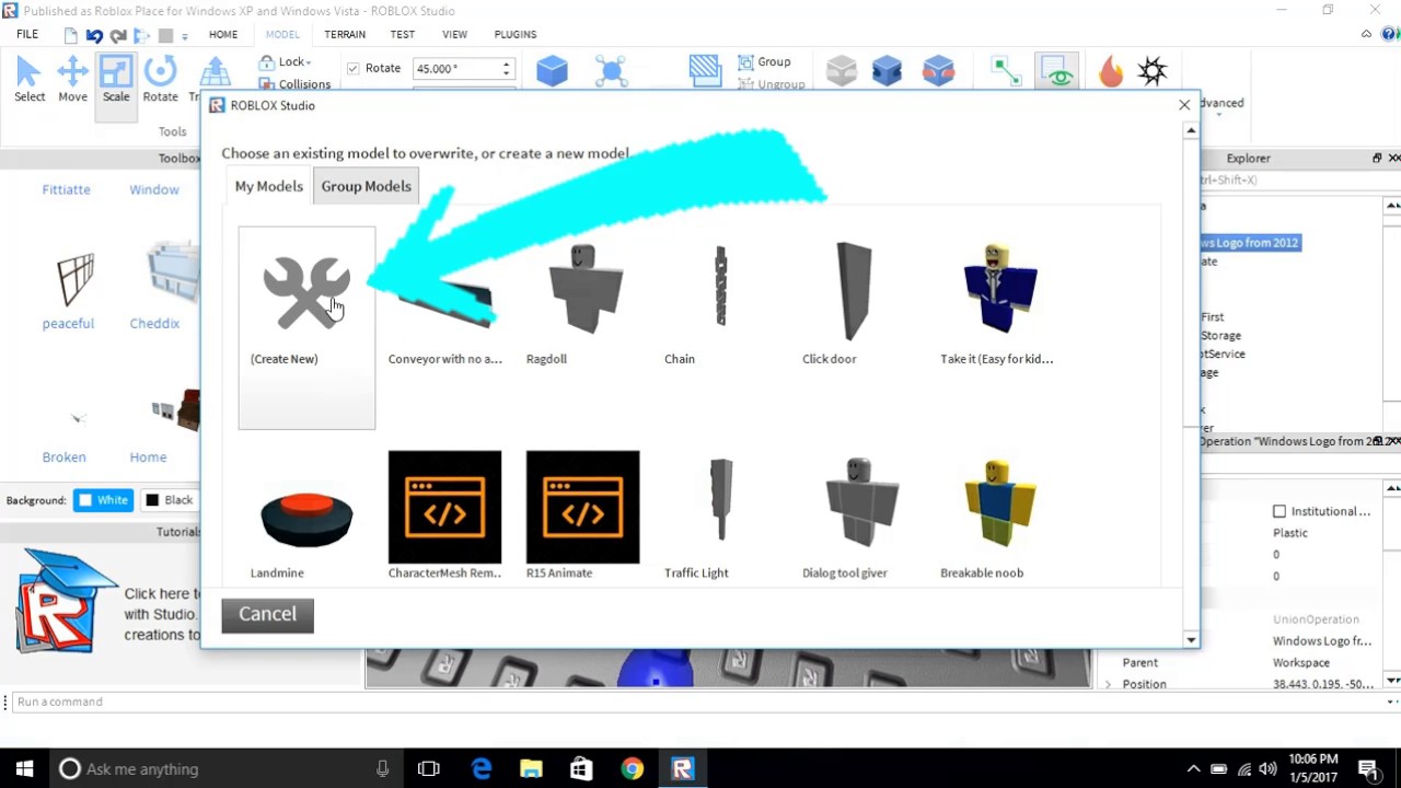 How To Save A Model On Roblox Youtube - how to make models in roblox studio 2019