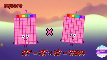 Meet Identical numberblocks square | learn square numbers 81 to 90