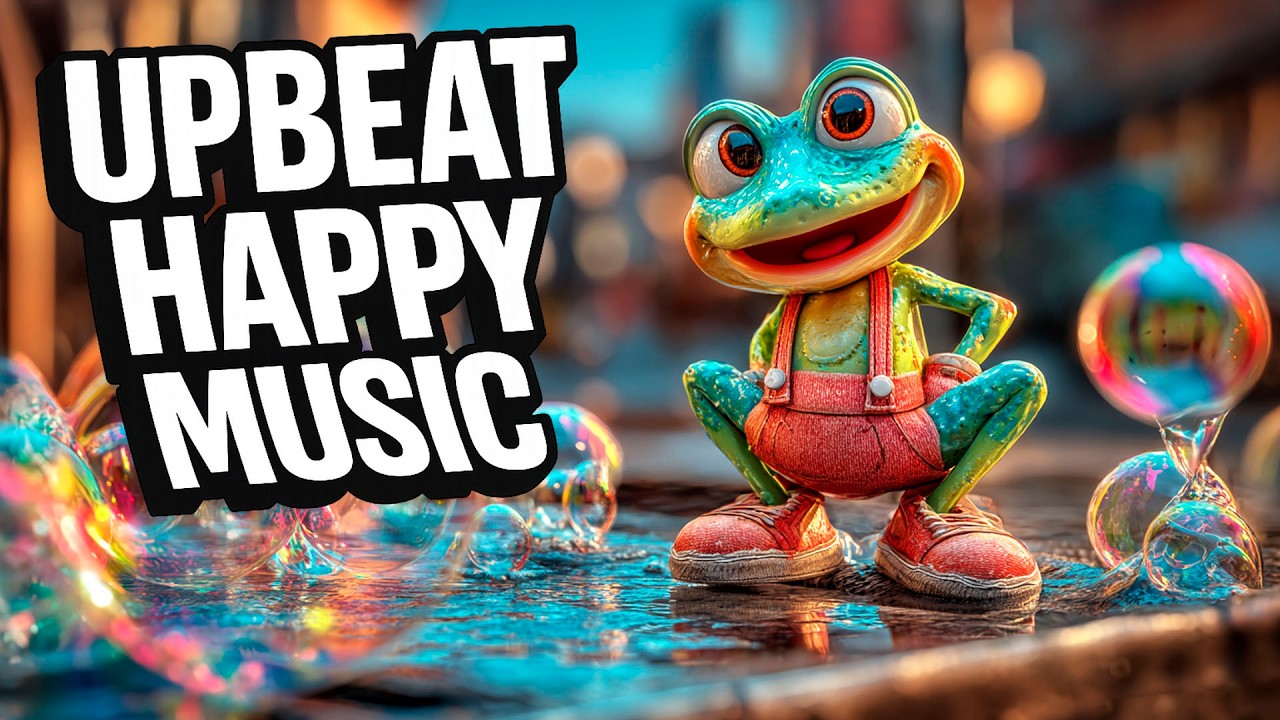 Upbeat Happy Music for Bright Moods ☀️🐸 Pop Session • Frog Toe-Taps on Bubbles