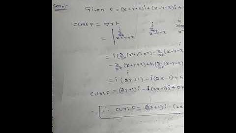 Vector calculus  Curl of a vector field problems