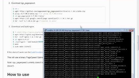 Compile and configure/install nginx with pagespeed module