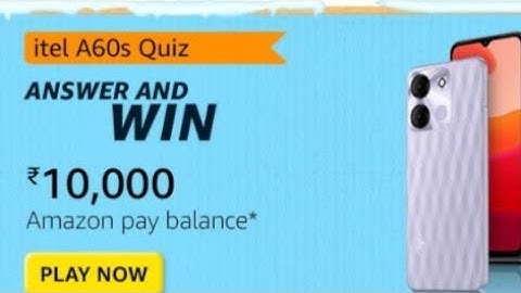 Amazon Itel A60s quiz Answer Today || Amazon Quiz Today || 1 July 2023