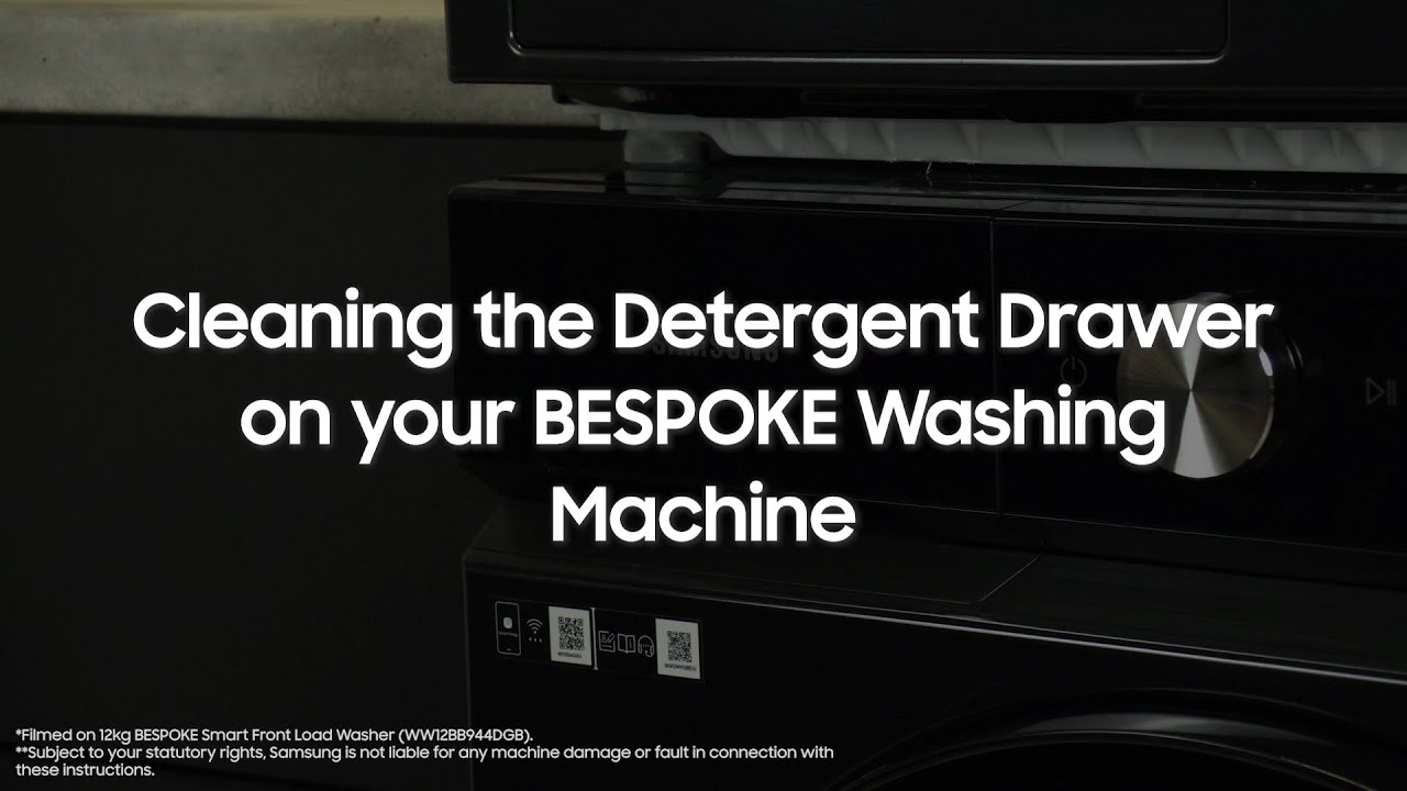 Cleaning the Detergent Drawer on your Samsung Bespoke AI Washing Machine | Samsung