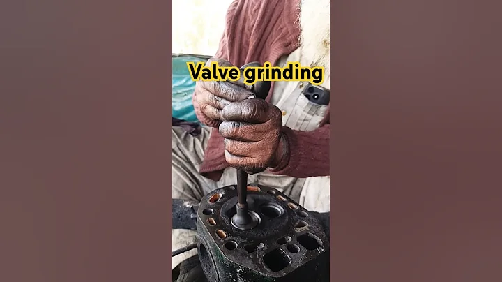 Valve grinding and lapping#automobile #cylinderhead