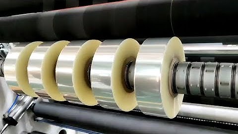 Flexible Packaging Film Roll Slitter Rewinder Machine With Friction Rewinding Shaft