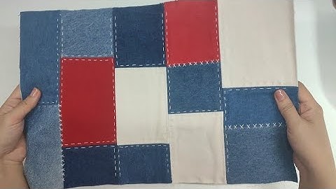 Patchwork Sewing Idea to use up your Old Jeans Scrap Fabrics  ❤️ Patchwork Sewing Tutorial 