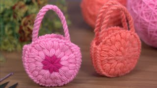 : Marvellous!Crochet mini purse/knitting handbag/- /"org"u canta/@saritascreation