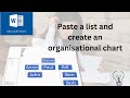 Create an organisation chart by just pasting a list magic trick