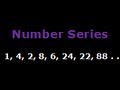 Recognise the pattern in Number Series - 1, 4, 2, 8, 6, 24, 22, 88, ___ (HARD PROBLEM)