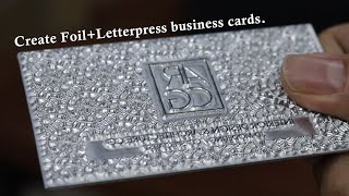 Create Foil+Letterpress business cards. 레터프레스+먹박 가공으로 고급명함 만들기.