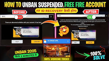 HOW TO UNBAN FREE FIRE ID ACCOUNT 2025🤯 RECOVERY SUSPENDED FREE FIRE ACCOUNT | FF RECOVERY ACCOUNT