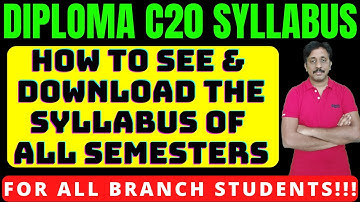 How to See Download DIPLOMA C20 New Syllabus of All Branches |Diploma C20 Syllabus #nammdiploma