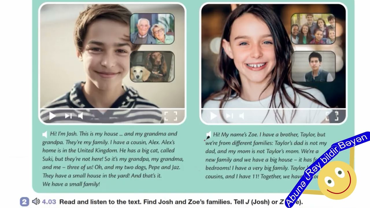 İngilis dili 5-ci sinif, səhifə 46 - Our families | English - Grade 5 - Page 46