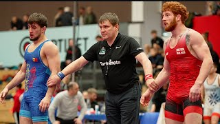 Luka Chkhtunidze (GEO) vs Constantin Chirilov (MLD) 74kg. Freestyle men wrestling.