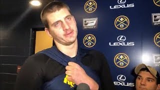 Nikola Jokic ANGRY first media availability interview since 25k fine for 'NO HOMO' Comment 11/9/18