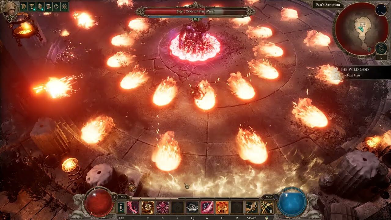 Titan Quest II: Pan Boss Fight (Rogue-Earth)