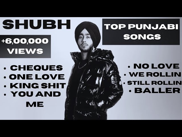 SHUBH - TOP PUNJABI SONGS 2024 PLAYLIST #shubh #cheques class=