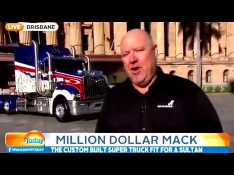 (FULL VIDEO) Fit for a Sultan : World's most expensive Mack truck unveiled in Brisbane