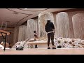 The making of the wedding stage design
