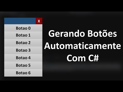 C# / Gerando Botões Automaticamente / WindowsForms